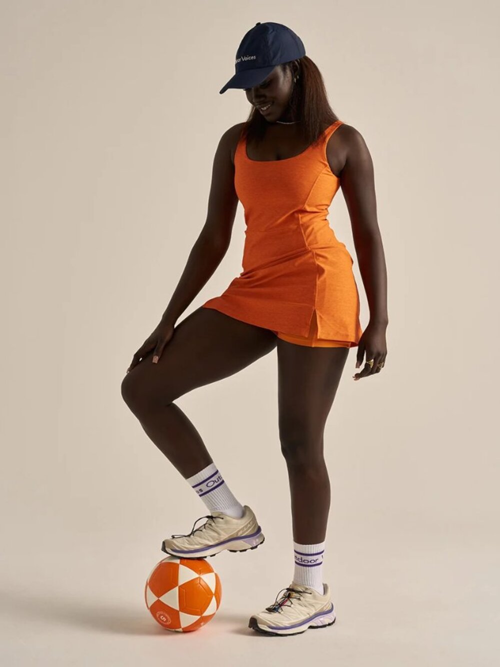 Outdoor Voices Warmup Dress - Orange/Mustang, Size Medium, M